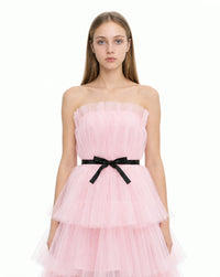 LOCATION - Robe Genna bustier en tulle rose - Cérémonie Ados