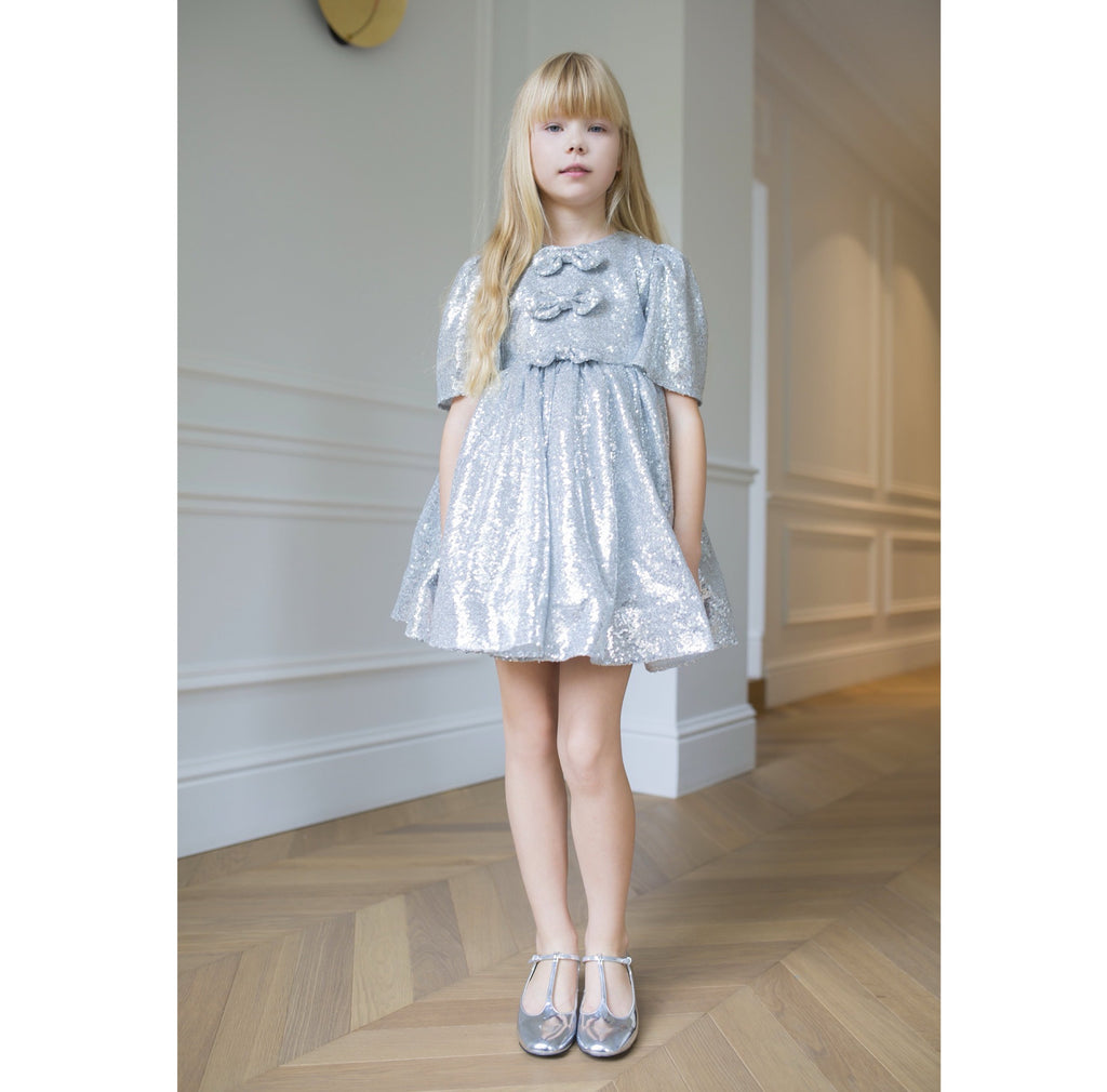 Robe Genna Sequins Argent
