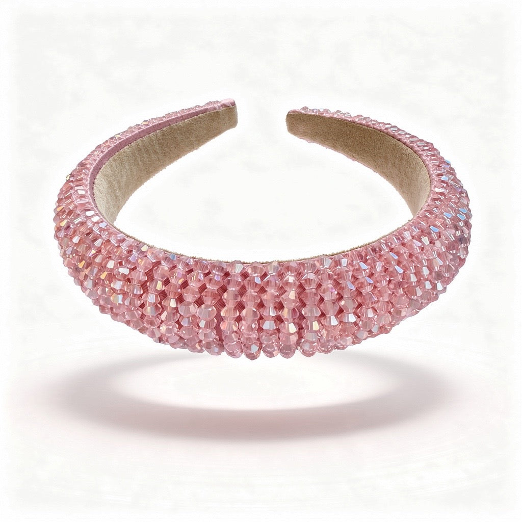 Serre-Tête Rose Enfant - Accessoire Cérémonie