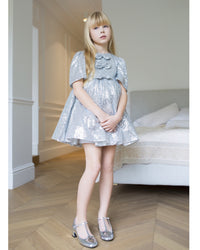 Robe Jenny Sequins Argent - Cérémonie Bébé et Enfant