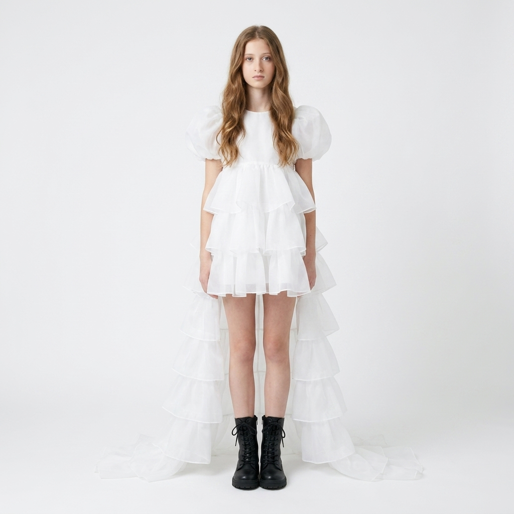 Robe Adriana Organza White - Cérémonie Enfant
