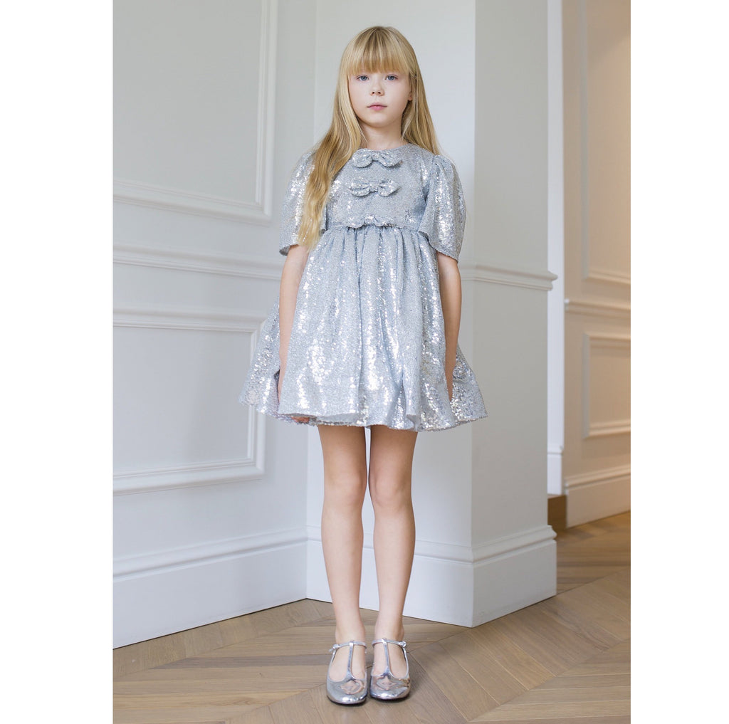 Robe Genna Sequins Argent