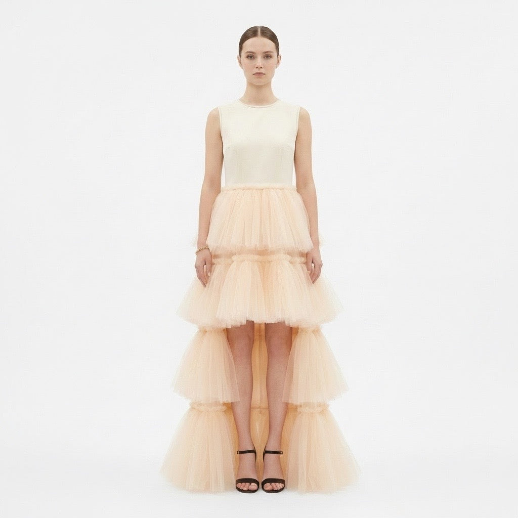 Robe de Soirée Débardeur Claudia Ado Nude (Sur Commande 3-4 Semaines)