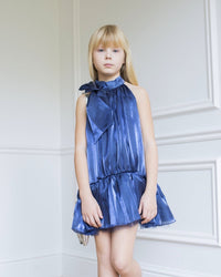Robe Liv Mousseline Night Blue - Cérémonie Enfant