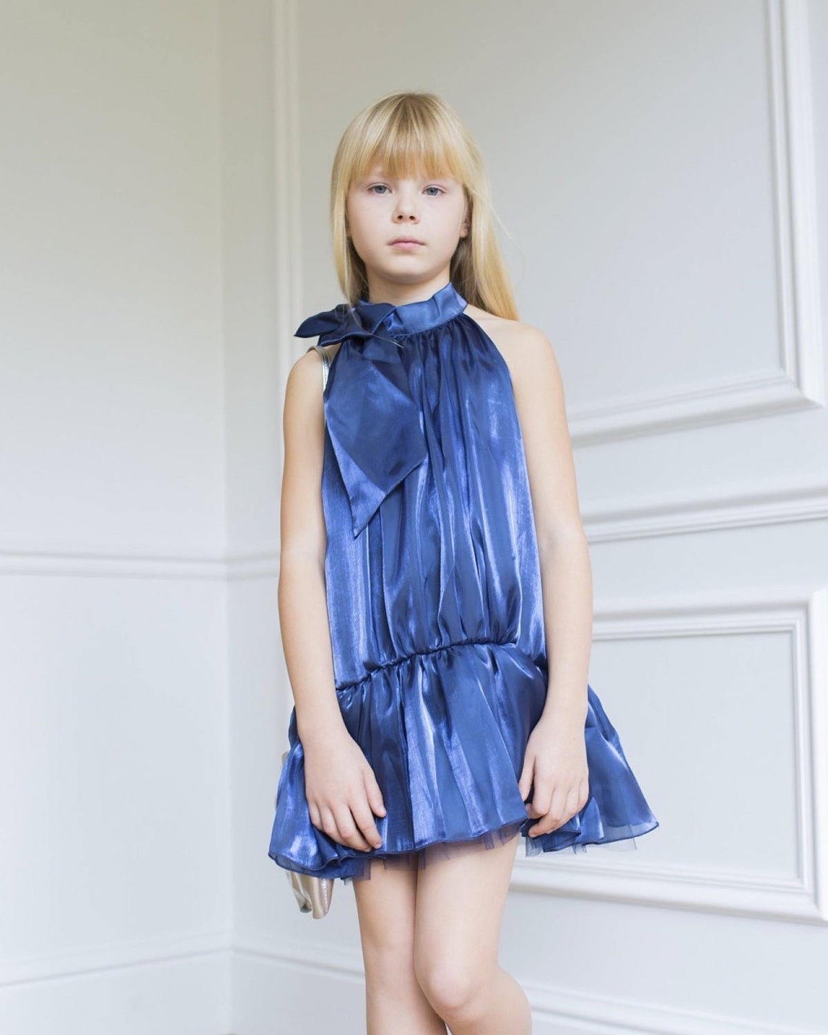 Robe Liv Mousseline Night Blue - Cérémonie Enfant