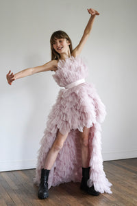 Location robe de soirée ado Romy rose pétale