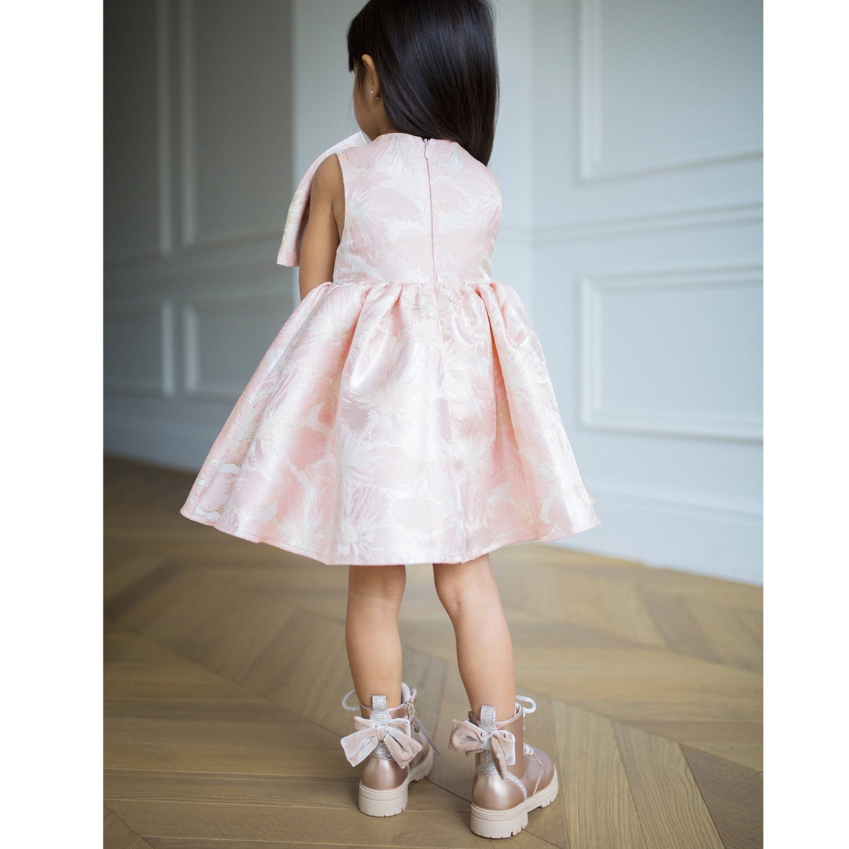 Robe Brocart light pink - Cérémonie Bébé