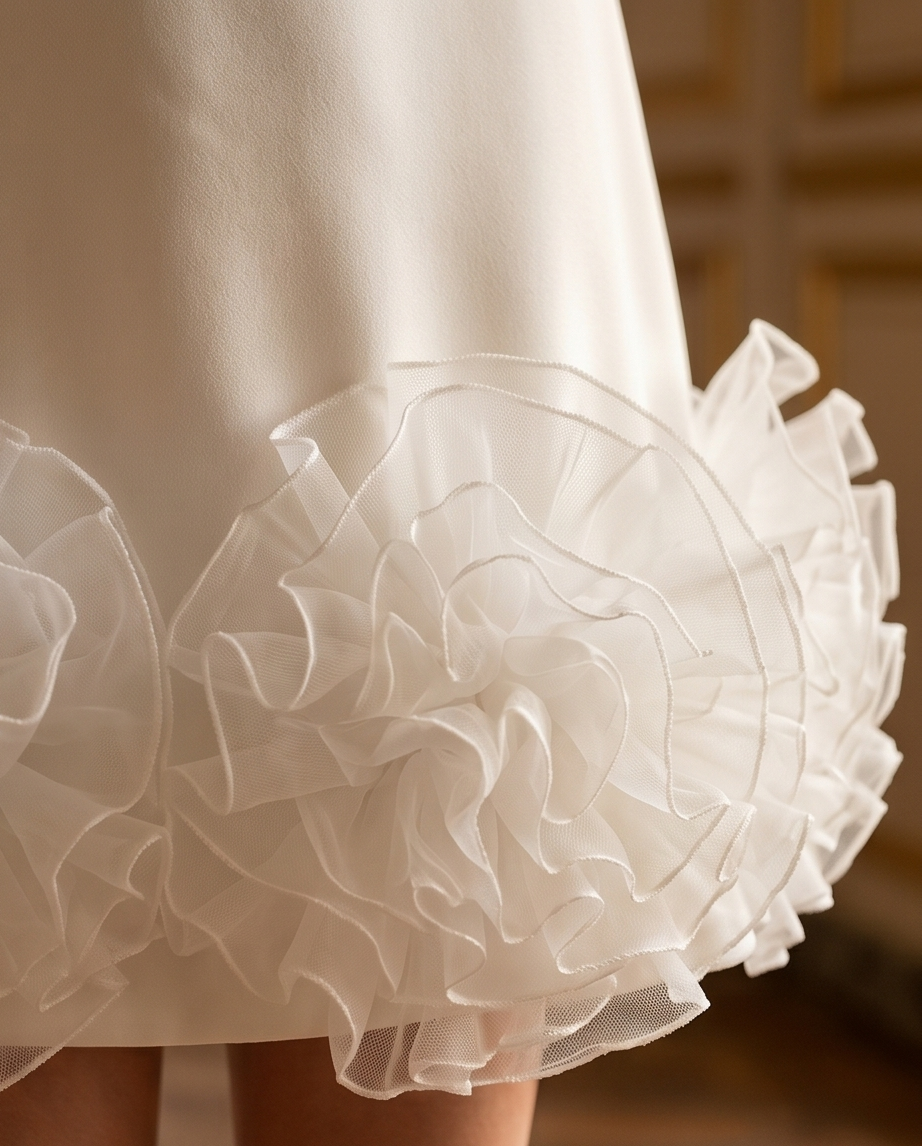 Robe Lena Satin Ivoire - Cérémonie Enfant