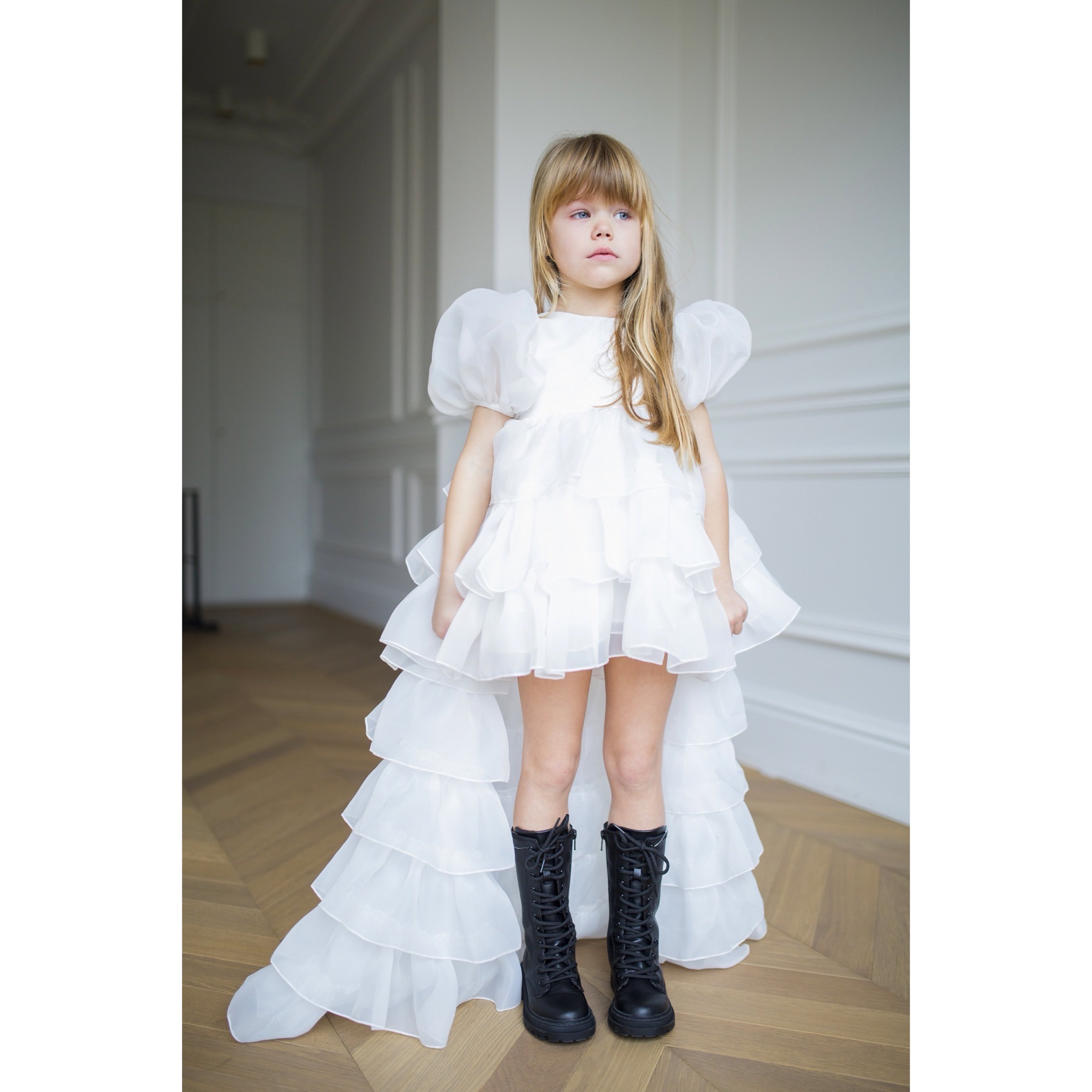 Robe Adriana Organza White - Cérémonie enfants