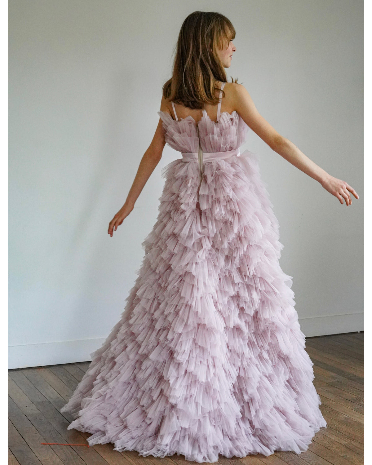 Location robe de soirée ado Romy rose pétale