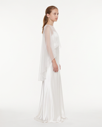 NEW - Robe longue Ava Satin Blanche