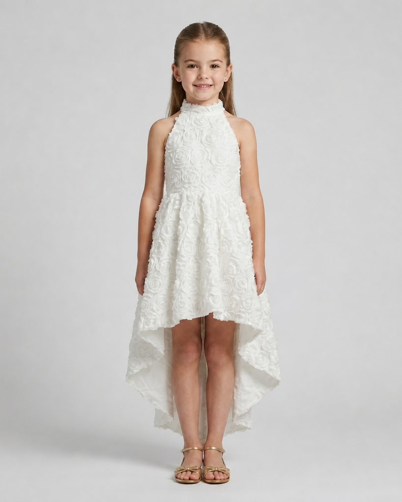 NEW - Robe Rosa Bride Blanc Naturel - Cérémonie Enfant (livraison septembre 26)