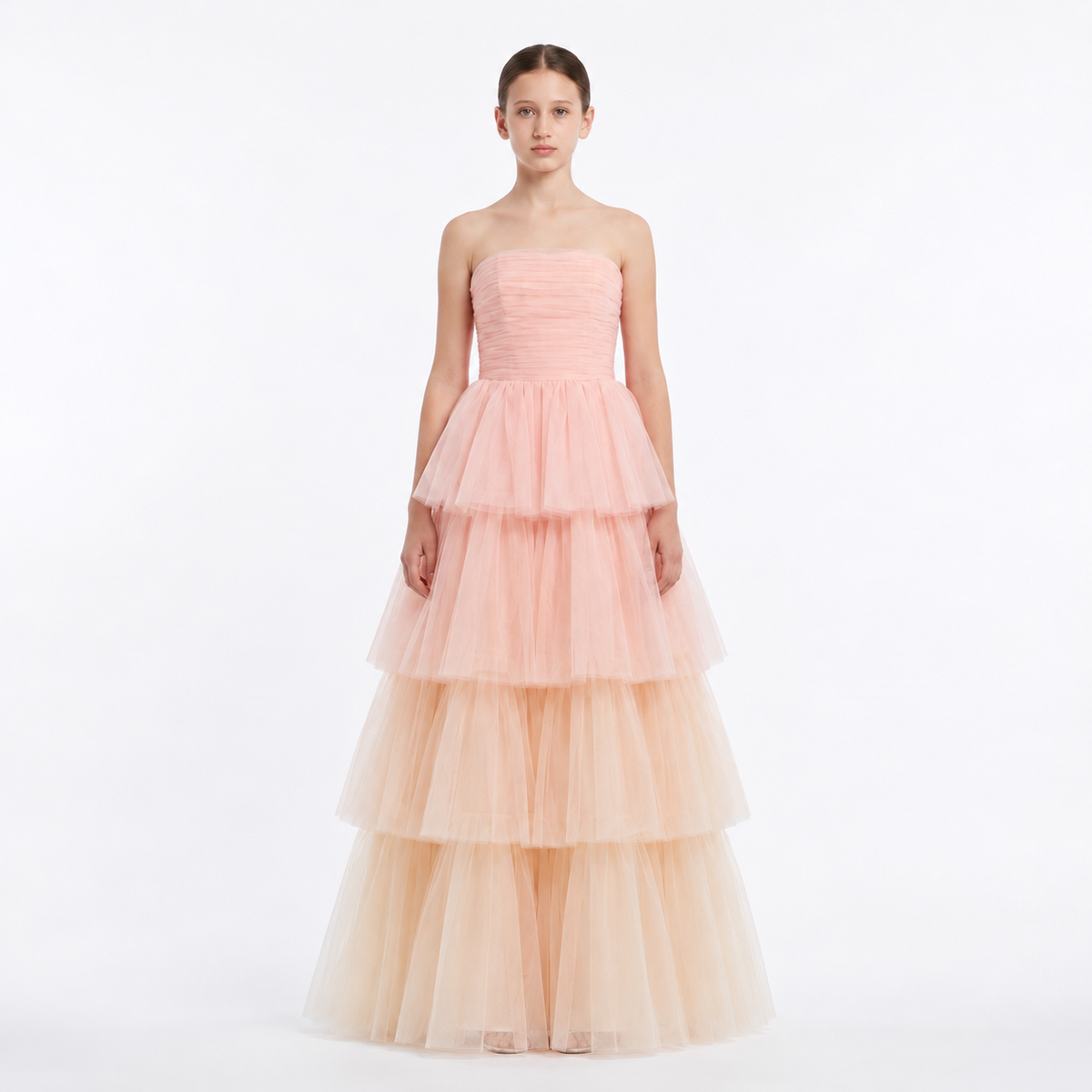 MADE TO ORDER - Robe de Gala Bustier Rebecca Degradée- Cérémonie Ados