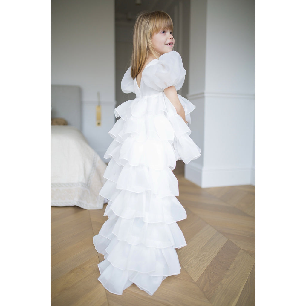 Robe Adriana Organza White - Cérémonie enfants
