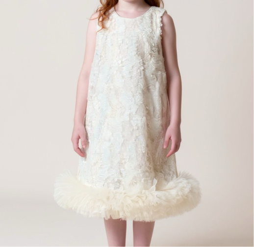 robe écru sequin cérémonie