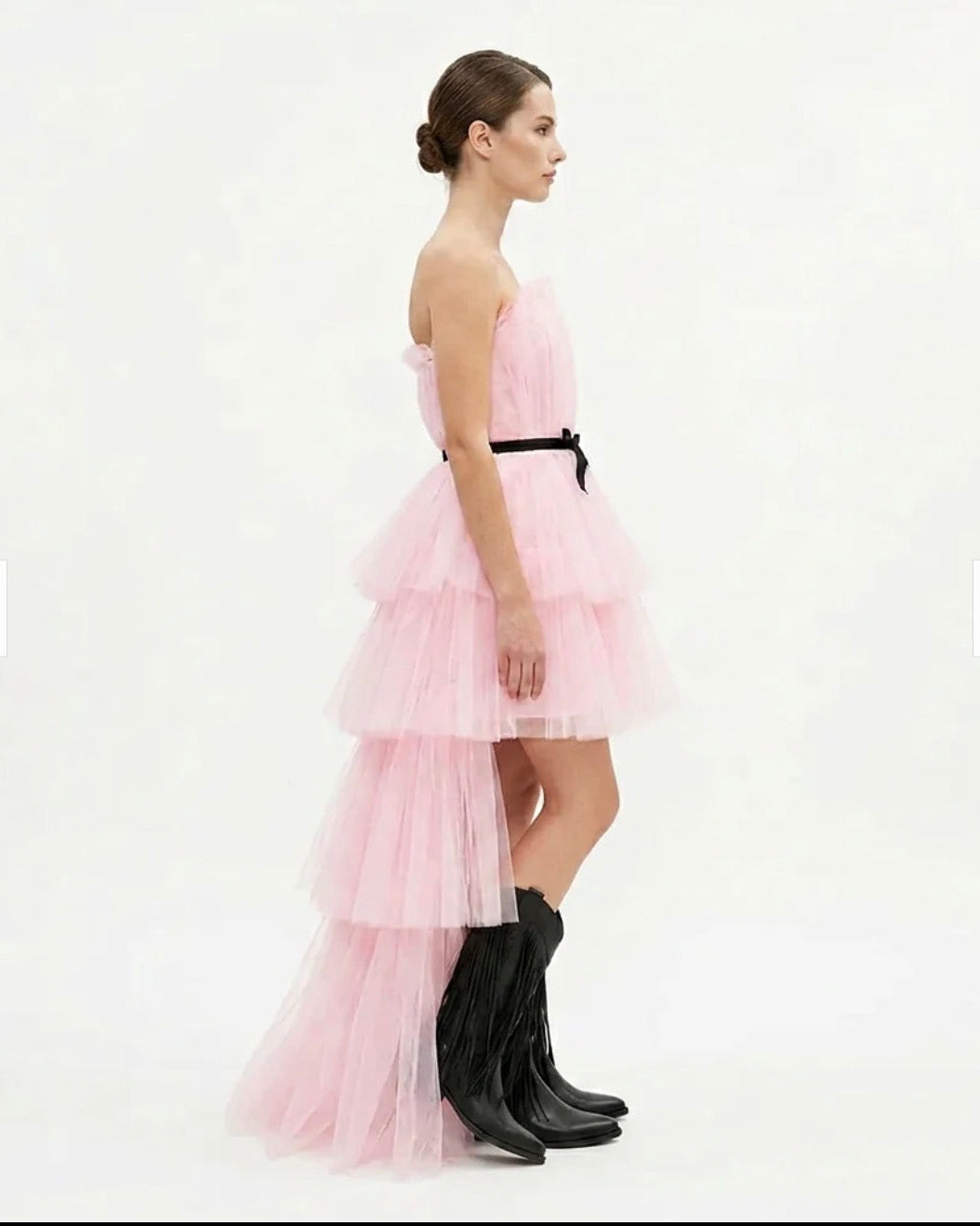 LOCATION - Robe Genna bustier en tulle rose - Cérémonie Ados