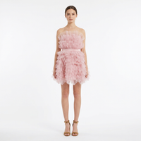 MADE TO ORDER - Robe de Soirée Courte Pétale Rose blush Romane - Cérémonie Ados