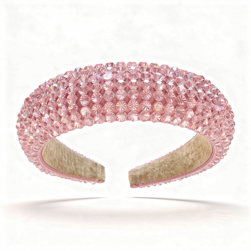 Serre-Tête Rose Enfant - Accessoire Cérémonie