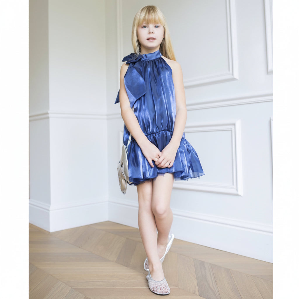 Robe Liv Mousseline Night Blue - Cérémonie Enfant