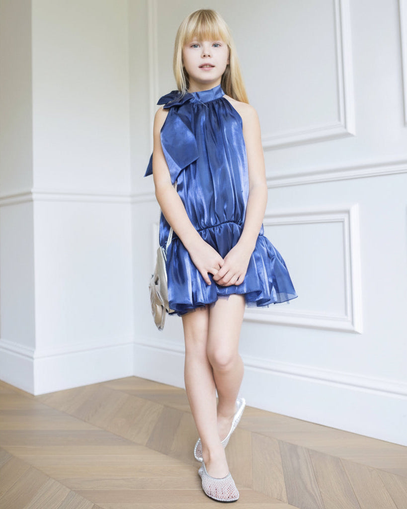 Robe Liv Mousseline Night Blue - Cérémonie Enfant