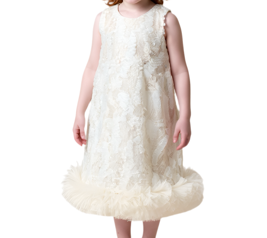 robe écru sequin cérémonie