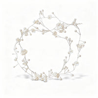 Couronne de fleurs tiare argent