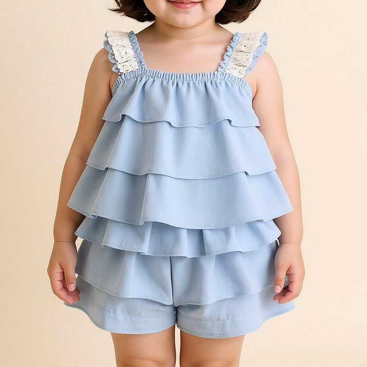 ensemble bébé bleu ciel coton