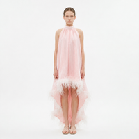 NEW - Robe Ida Rose irisé et Plume - Cérémonie Ados (livraison septembre 26)