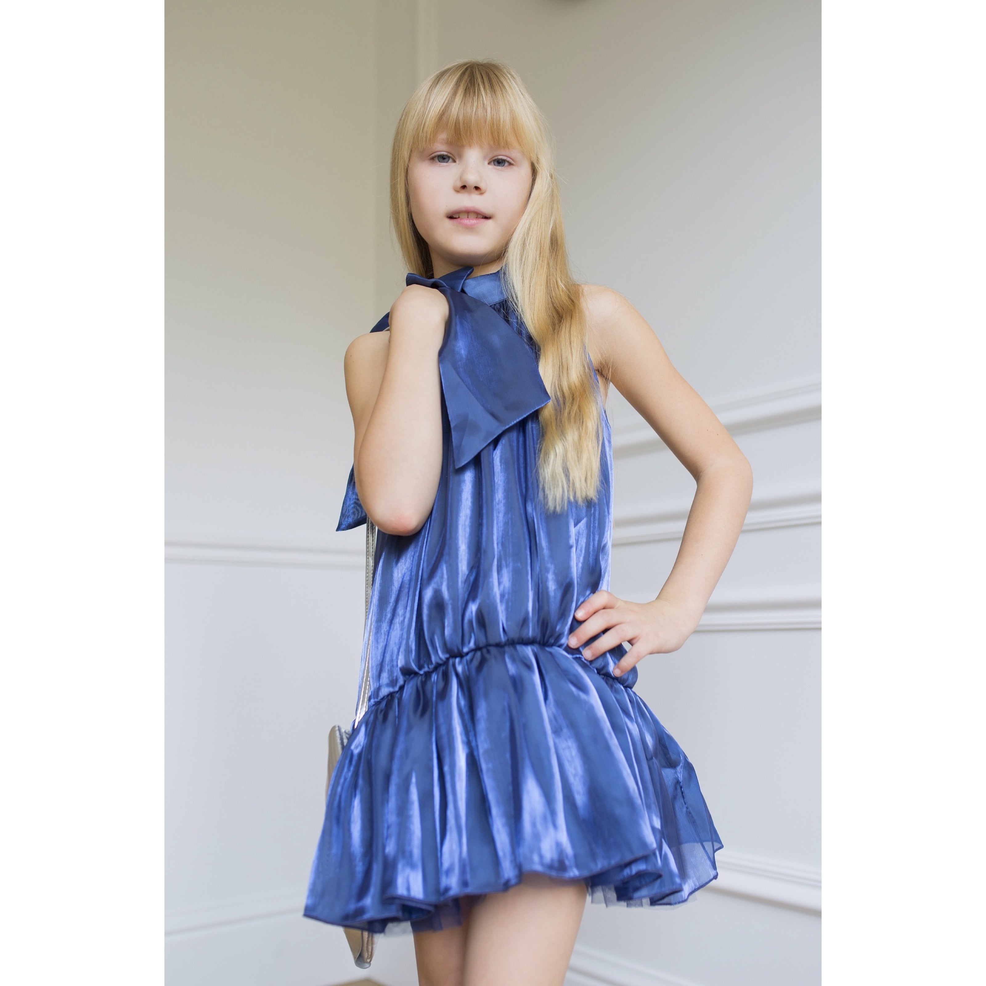 Robe Carla Mousseline Night Blue