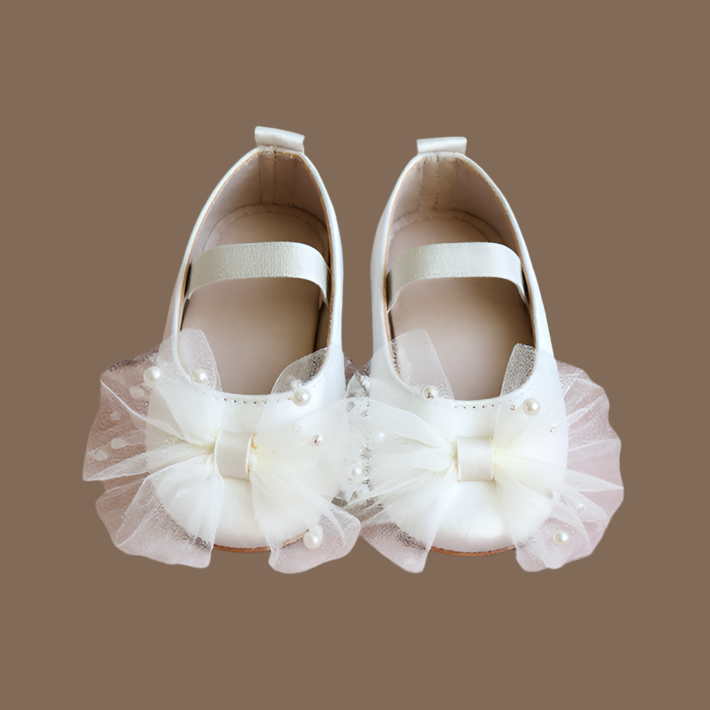Chausson satin cérémonie bébé