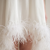 NEW - Robe Ida Blanc irisé et Plume - Cérémonie Ados (livraison septembre 26)