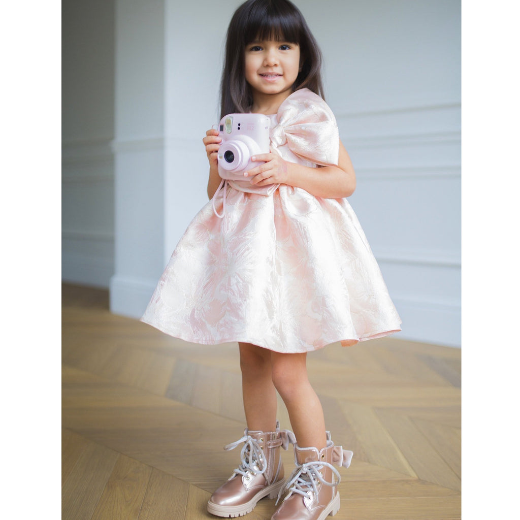 Robe Brocart light pink - Cérémonie fille