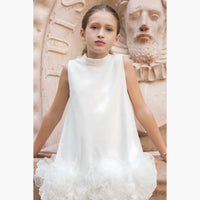Robe Lena Satin Ivoire - Cérémonie Enfant