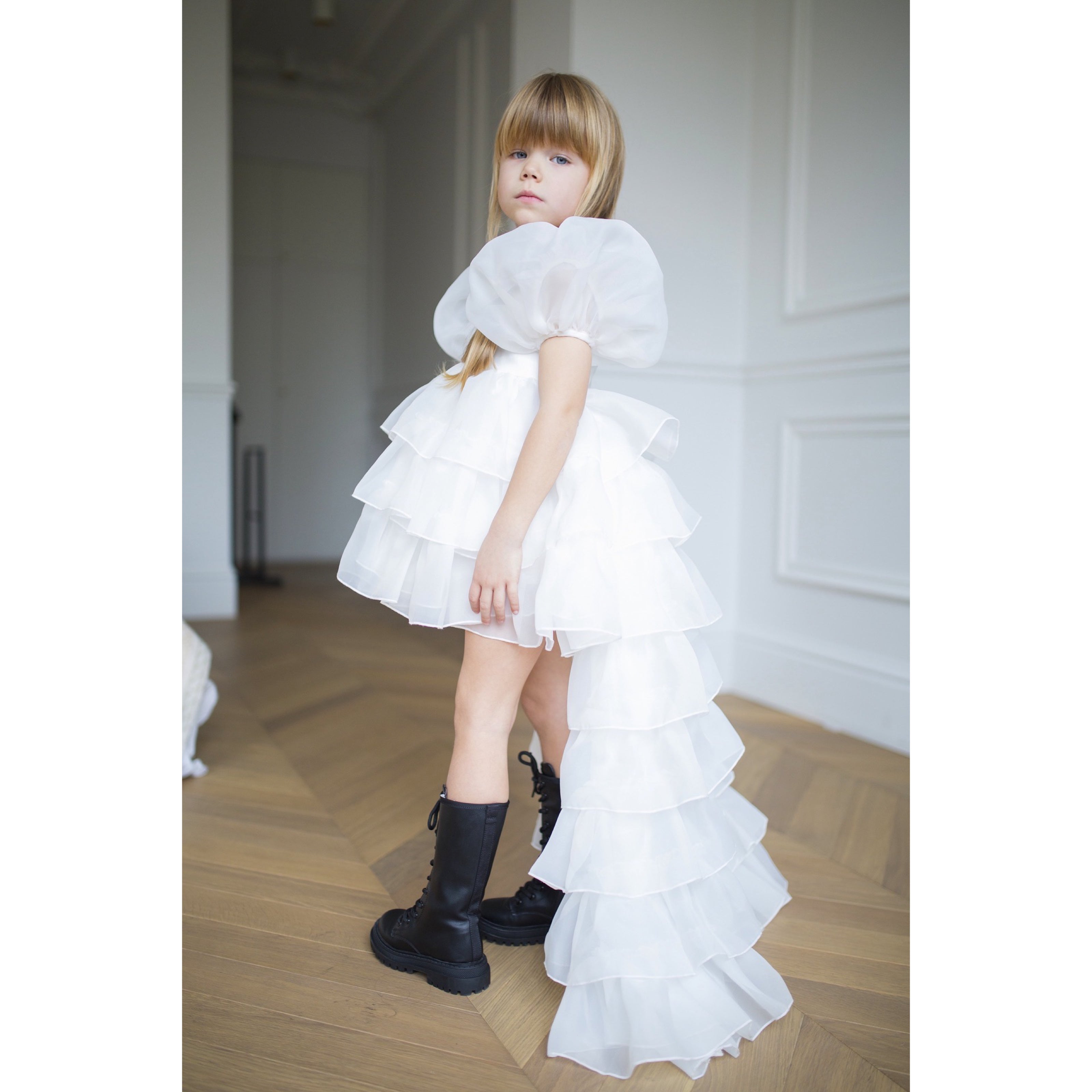 Robe Adriana Organza White - Cérémonie enfants