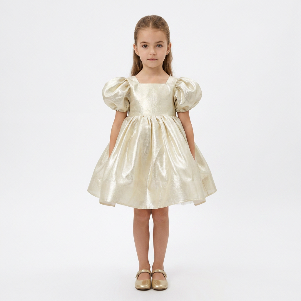 Robe Ella Lurex Gold - Cérémonie Bébé