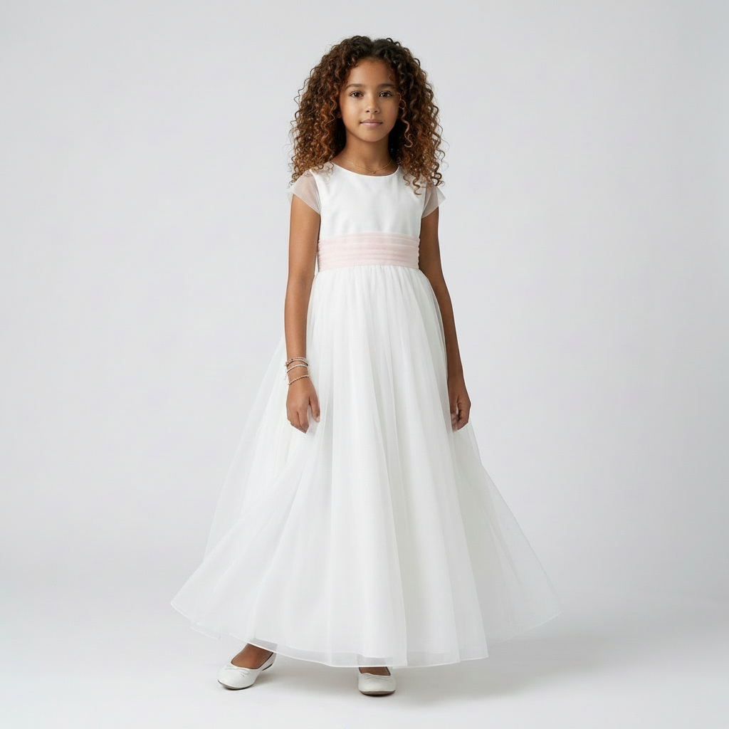 Robe longue en tulle de cortège Alicia - Cérémonie enfants