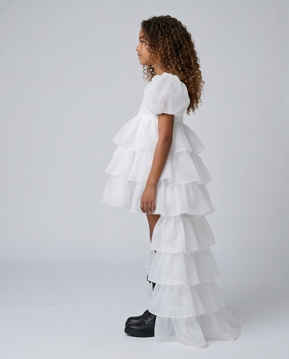 Robe Adriana Organza White - Cérémonie Enfant