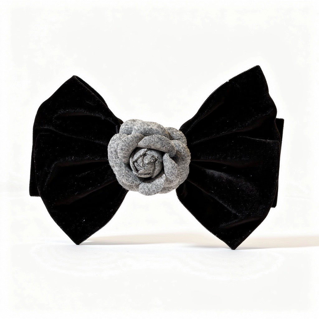 Barrette XL Cheveux Noire style Chanel - Accessoire Enfant