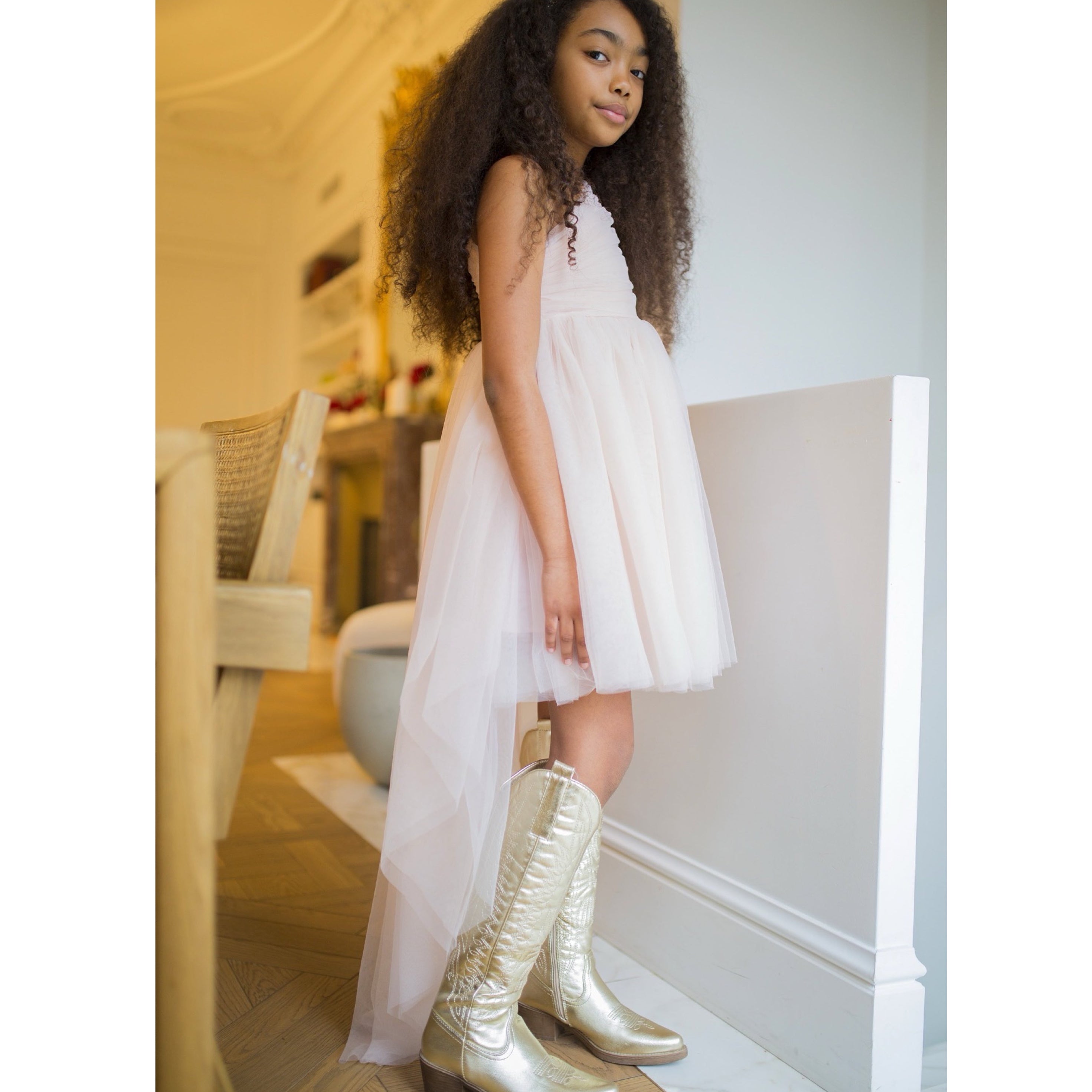 Robe Tulle Sofia Nude - Cérémonie fille