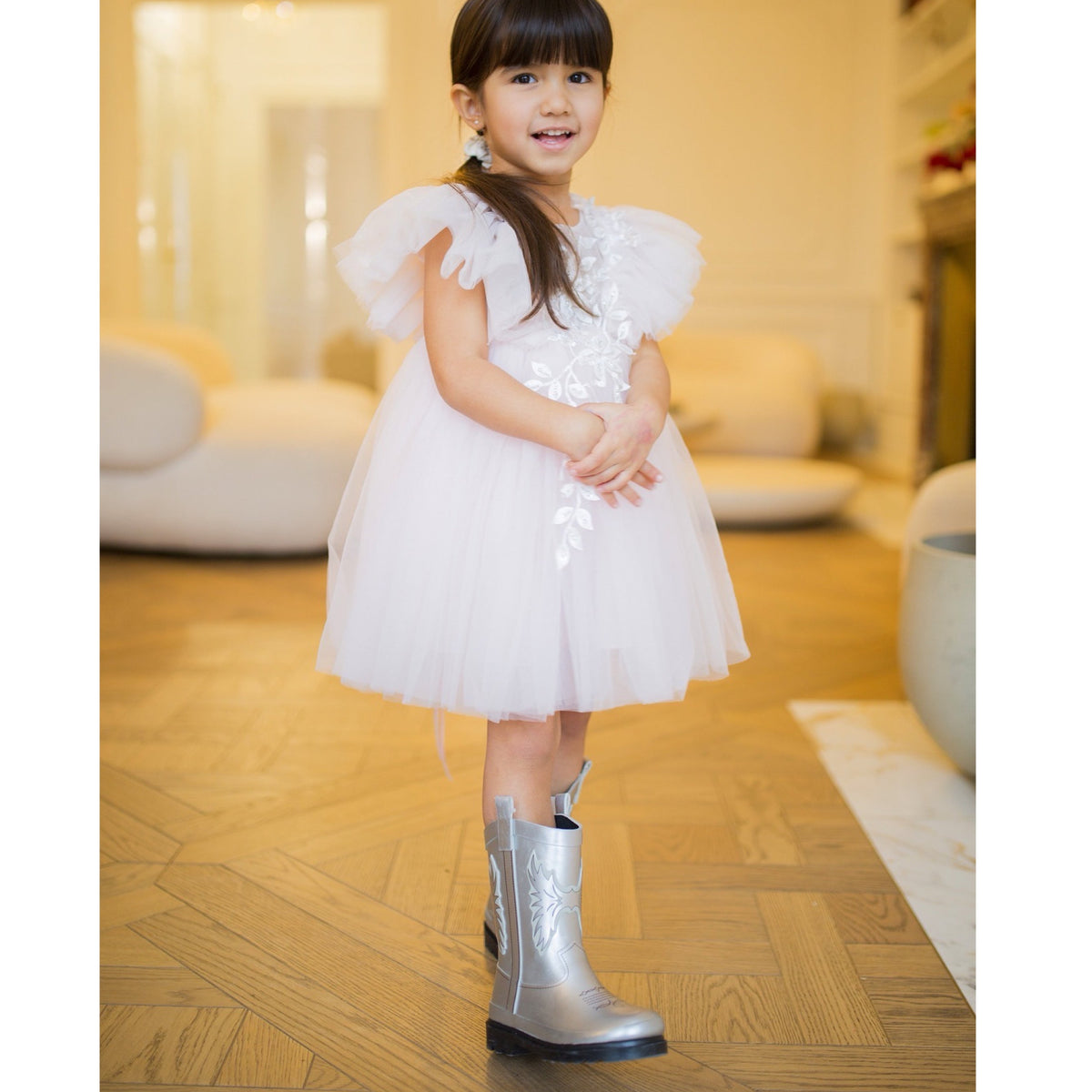 Robe Maya Tulle Light Pink - Cérémonie Bébé