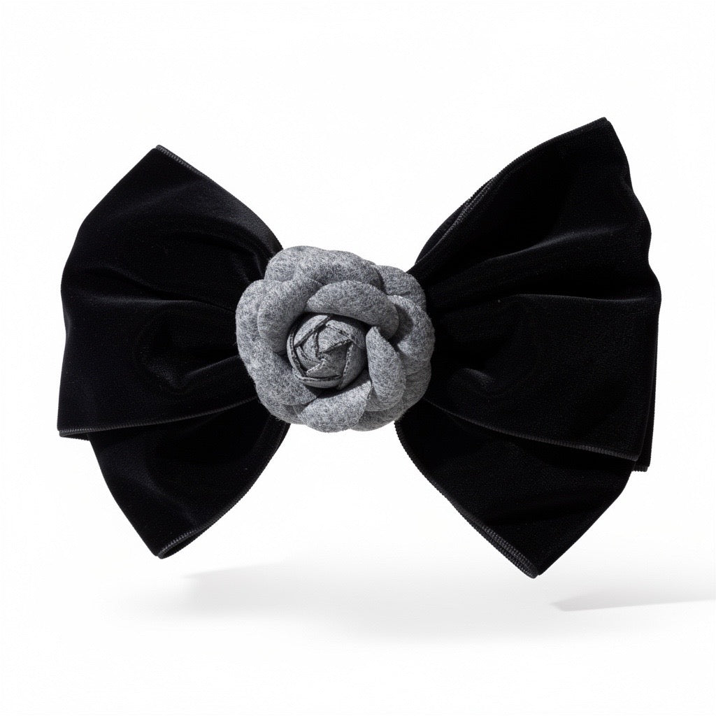 Barrette XL Cheveux Noire style Chanel - Accessoire Enfant