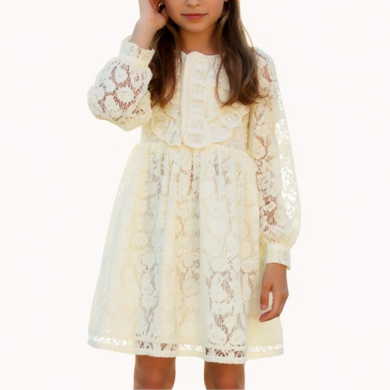 robe dentelle manches longues
