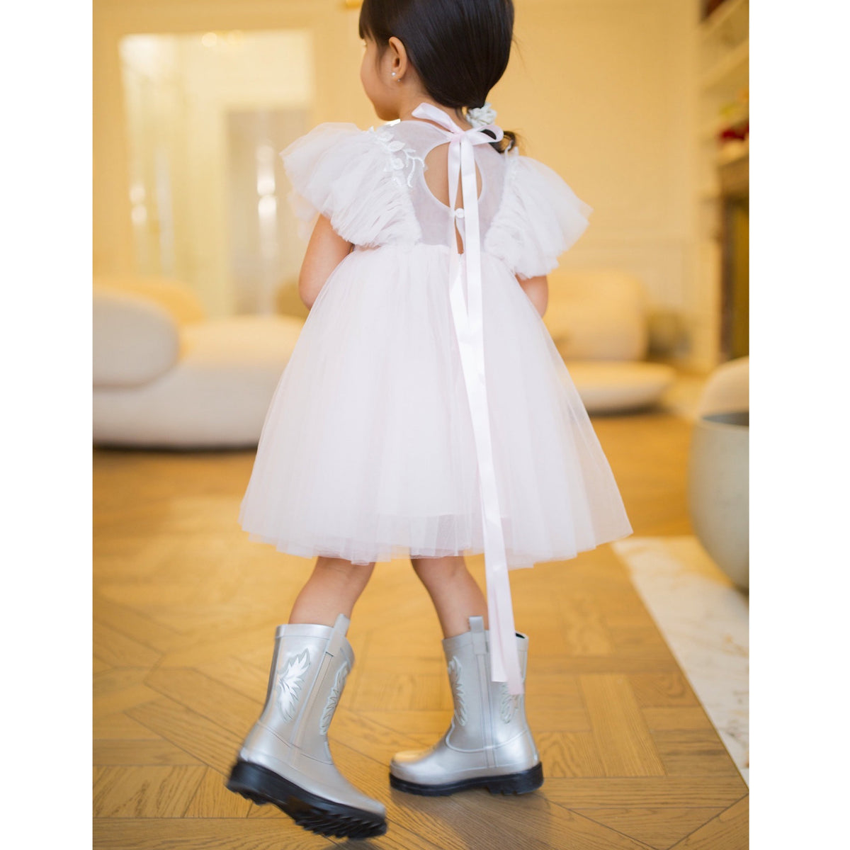 Robe Maya Tulle Light Pink - Cérémonie Bébé