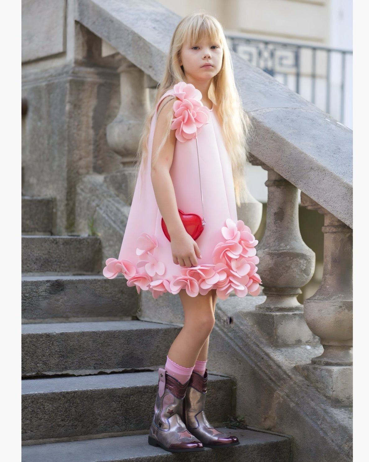 Robe Eden Néoprène Pink - Cérémonie Bébé et Enfant