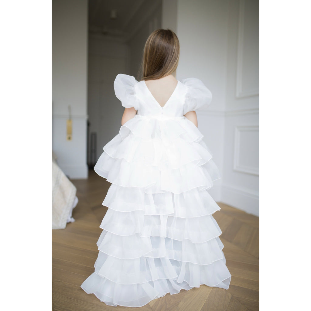 Robe Adriana Organza White - Cérémonie enfants