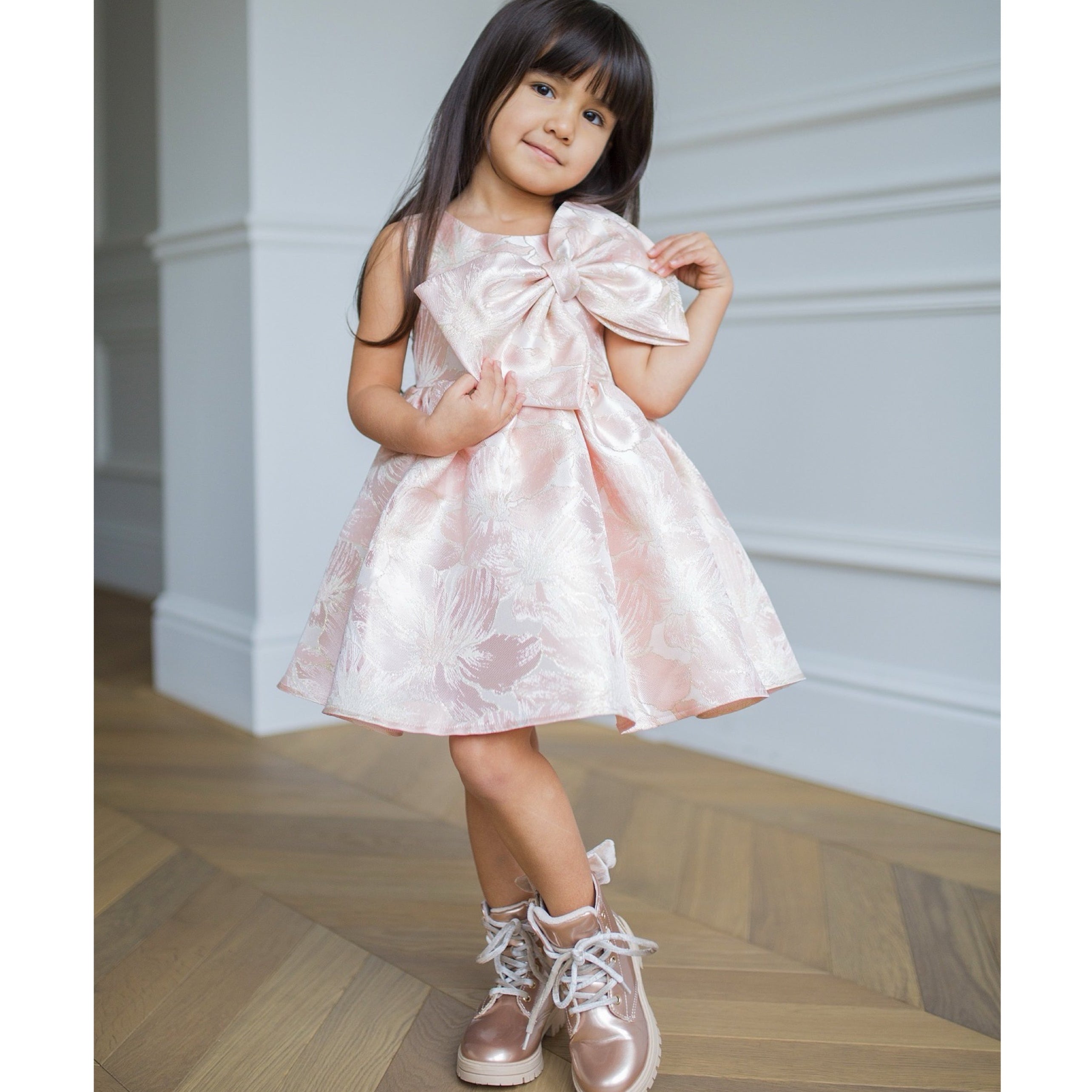 Robe Brocart light pink - Cérémonie fille