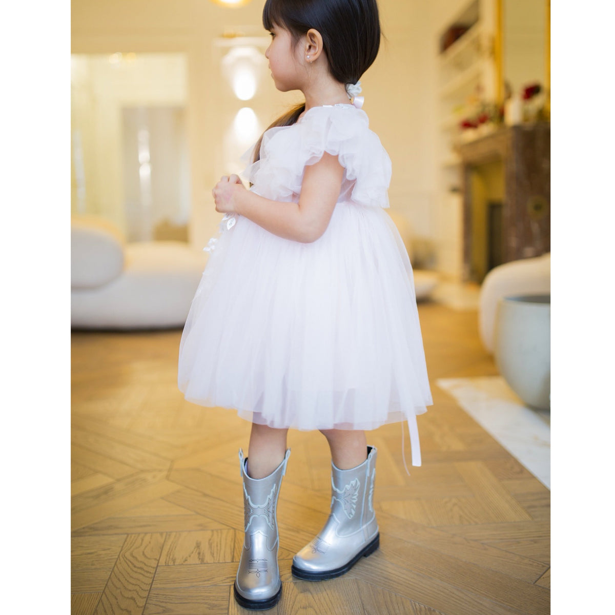 Robe Maya Tulle Light Pink - Cérémonie Bébé
