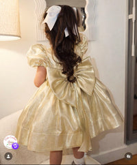 Robe Ella Lurex Gold - Cérémonie Bébé