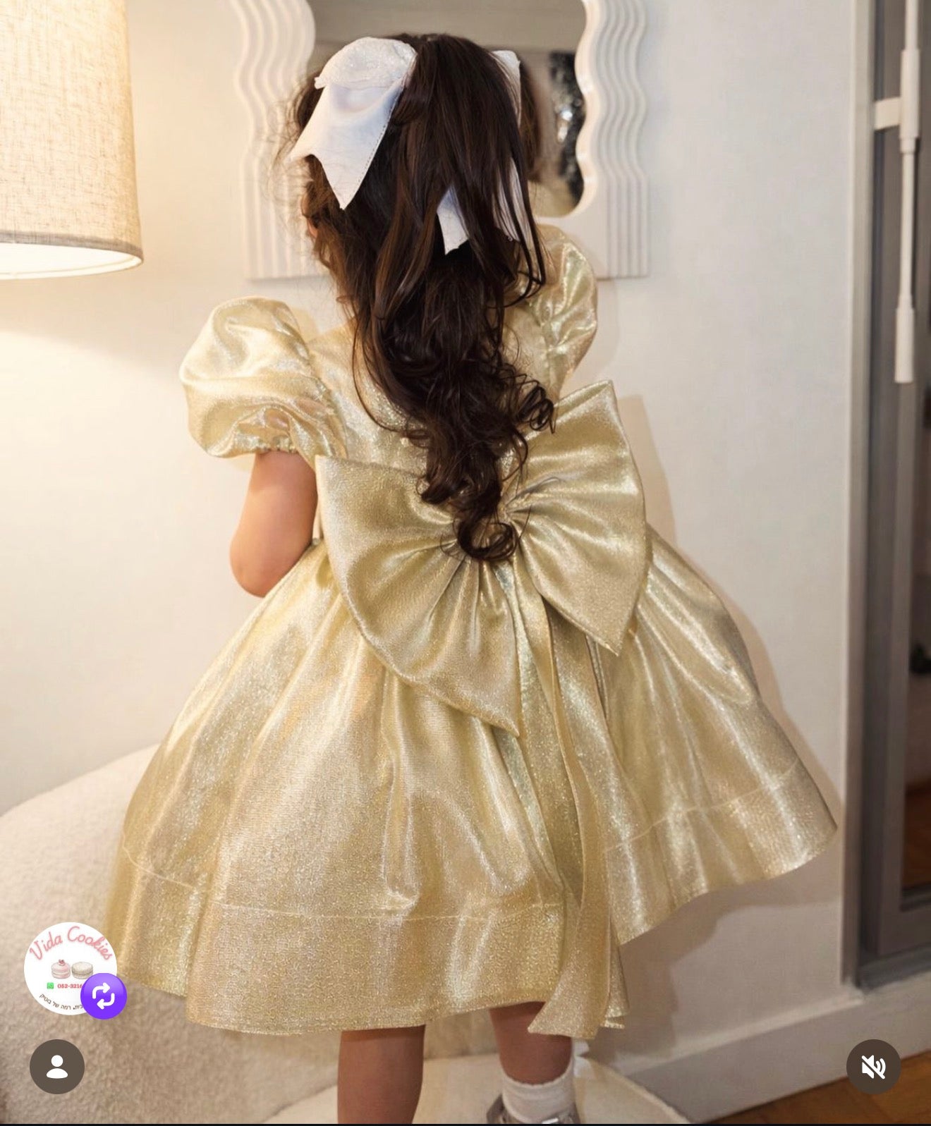 Robe Ella Lurex Gold - Cérémonie Bébé