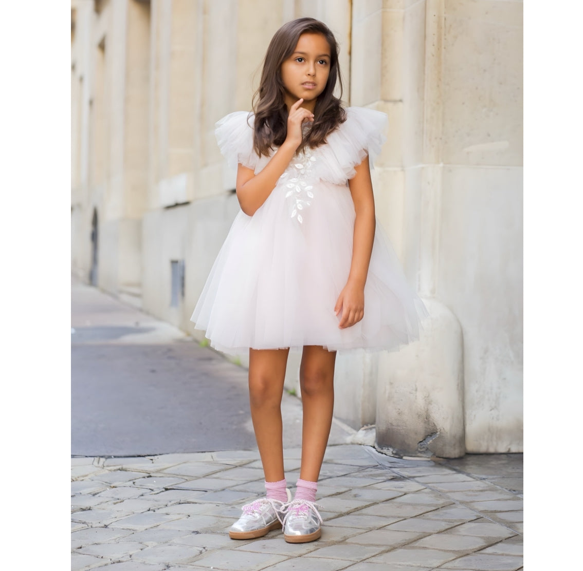Robe Maya Tulle Light Pink - Cérémonie Enfant